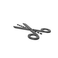 Black Symbol Line Cut Scissors PNG & PSD Images