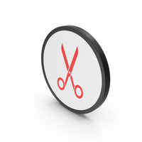 Icon Scissors Red PNG & PSD Images
