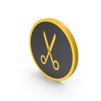 Icon Scissors Yellow PNG & PSD Images