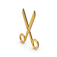 Symbol Scissors Gold PNG & PSD Images