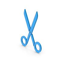 Symbol Scissors Blue PNG & PSD Images