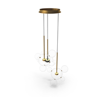 Suspension Light Giopato & Coombes Bolle BLS 14C Circular Chandelier PNG & PSD Images