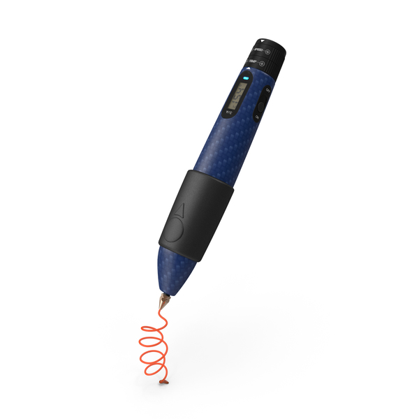 3D Printing Pen Blue Extrudes Spiral PNG & PSD Images
