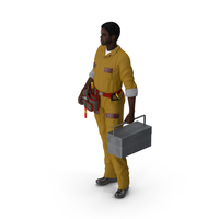 African American Locksmith Standing Pose PNG & PSD Images