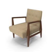 Walnut Arm Chair by Jens Risom PNG & PSD Images