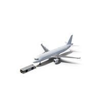 Aircraft Tractor Towing Airbus A320 PNG & PSD Images