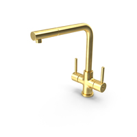 Angular Dual Lever Sink Mixer Tap Brass PNG & PSD Images