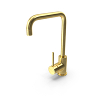 Angular Single Lever Sink Mixer Brass PNG & PSD Images