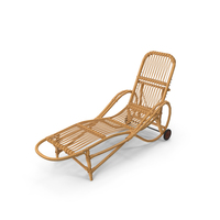 Adjustable Bamboo rattan garden chaise lounge, Germany, 1930s PNG & PSD Images