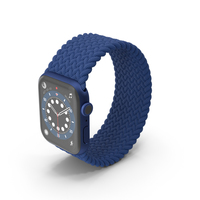 Apple Watch Series 6 Blue Braided Band PNG & PSD Images