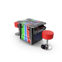 ArcadePro Mars 55 Cocktail Arcade Machine with Stools PNG & PSD Images