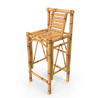 Bamboo Bar Stool Square PNG & PSD Images