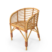 Bamboo Chair with Armrest PNG & PSD Images