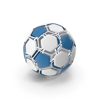 Soccer Ball Disassembled Blue PNG & PSD Images