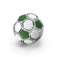 Soccerball Dissasembled Green PNG & PSD Images
