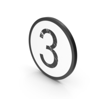 Letter 3 PNG & PSD Images