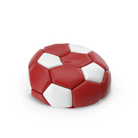 Soccerball Empty Red White PNG & PSD Images