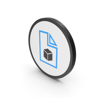Icon 3D File Blue PNG & PSD Images
