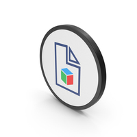 Icon 3D File Colored PNG & PSD Images