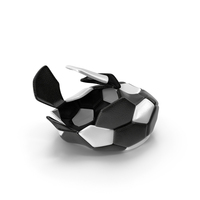 Soccerball Exploded Negative PNG & PSD Images