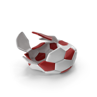Red Exploded Soccer Ball PNG & PSD Images