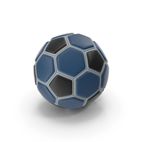 Soccerball Fancy Blue Black PNG & PSD Images