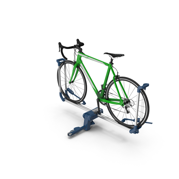 Bike Rack Aluminum Platform with Road Bike PNG & PSD Images