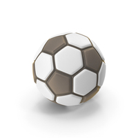 Soccerball Fancy White Gold PNG & PSD Images