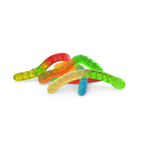 Colorful Gummy Worms Pile PNG & PSD Images