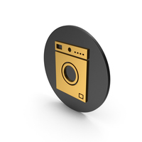 Washing Machine Gold Icon PNG & PSD Images