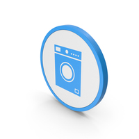 Icon Washing Machine Blue PNG & PSD Images