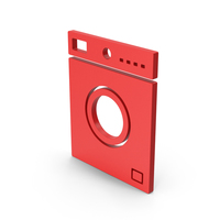 Symbol Washing Machine Red PNG & PSD Images