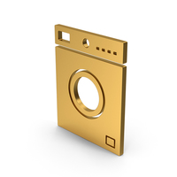 Symbol Washing Machine Gold PNG & PSD Images