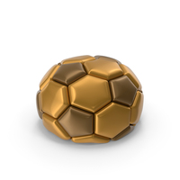 Golden Semi Empty Soccer Ball PNG & PSD Images