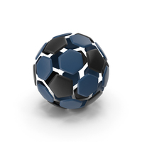 Blue & Black Split Soccer Ball PNG & PSD Images
