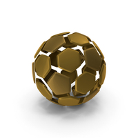 Golden Split Soccer Ball PNG & PSD Images