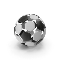 Split Black & White Soccer Ball PNG & PSD Images