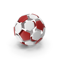 Red Split Soccer Ball PNG & PSD Images