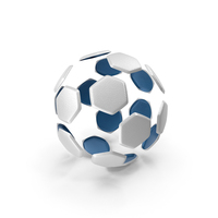 Split Blue & White Soccer Ball PNG & PSD Images
