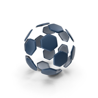Soccerball Split Blue Black PNG & PSD Images