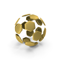 Soccerball Split Golden PNG & PSD Images