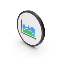 Icon Graph Green Blue PNG & PSD Images