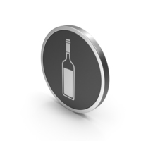 Silver Icon Alcohol Bottle PNG & PSD Images