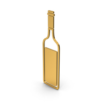 Symbol Alcohol Bottle Gold PNG & PSD Images