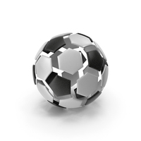 Soccerball Split Metal PNG & PSD Images