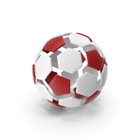 Soccerball Split Red PNG & PSD Images