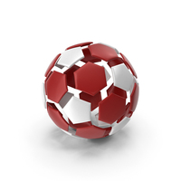 Soccerball Split Red White PNG & PSD Images