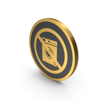 Gold Icon No Washing Machine PNG & PSD Images