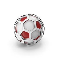 Red & White Soccer Ball PNG & PSD Images
