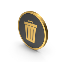 Gold Icon Trash PNG & PSD Images